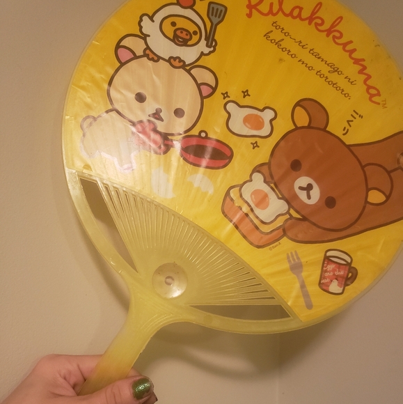 RILLAKUMA Plastic Fan - For the Kawaii Collector 🍳🐻🐣🐻🍳 - Picture 4 of 4